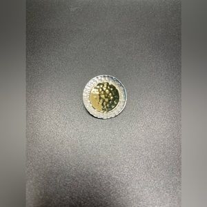 Retired Silpada Designs Silver and Gold- Colored Circle Pendant.